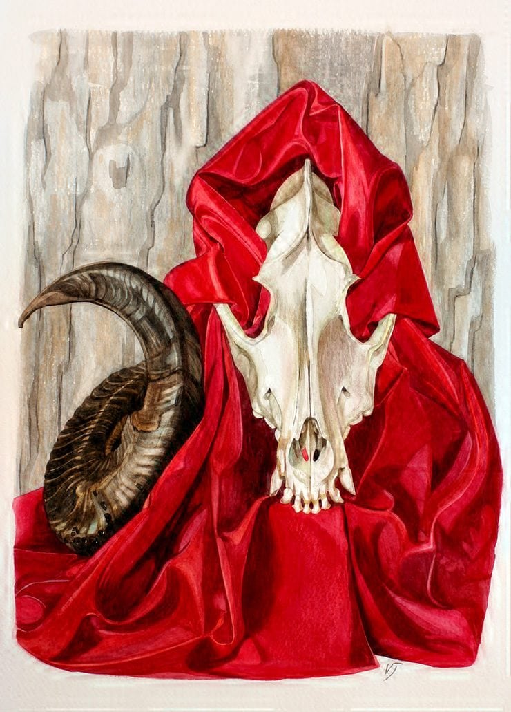 Vanessa Thyes, Lieto fine (2011), 36 x 50 cm, acquerello su carta