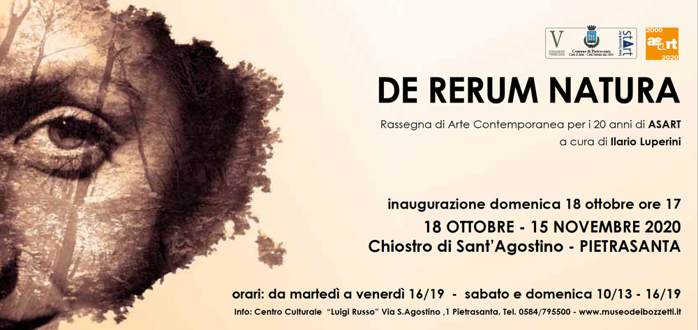 DE RERUM NATURA 18.10.2020 – 15.11.2020: Group exhibition of ASART in Pietrasanta