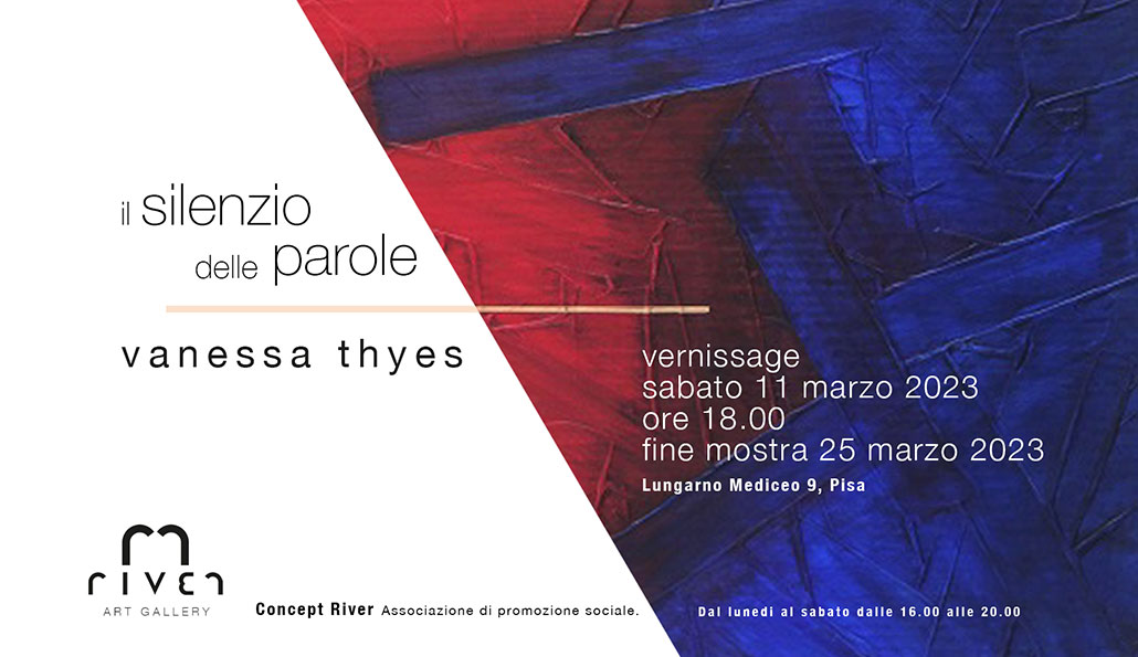 Esposizione personale “Il silenzio delle parole”11.03.2023 – 25.03.2023Luogo:Concept River Art GalleryLungarno Mediceo 956127 Pisa - Italia